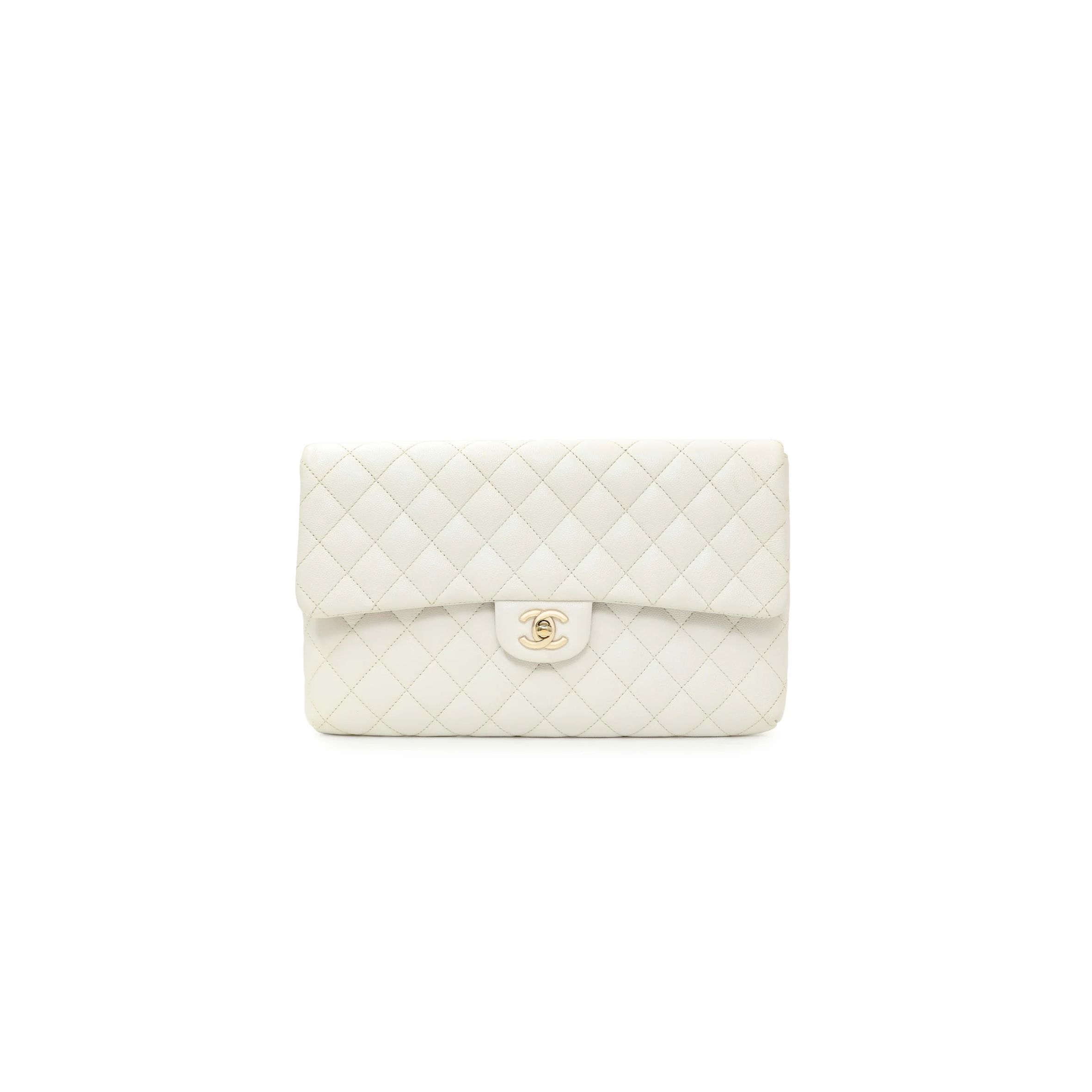 Ch**el quilted caviar flap clutch (28*20*3cm)